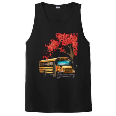 Yellow School Bus Valentines Day School Bus Driver Conductor Gift PosiCharge Competitor Tank