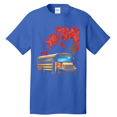 Yellow School Bus Valentines Day School Bus Driver Conductor Gift Tall T-Shirt