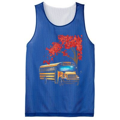 Yellow School Bus Valentines Day School Bus Driver Conductor Gift Mesh Reversible Basketball Jersey Tank