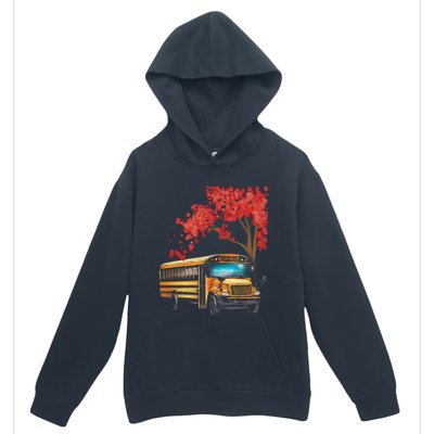 Yellow School Bus Valentines Day School Bus Driver Conductor Gift Urban Pullover Hoodie