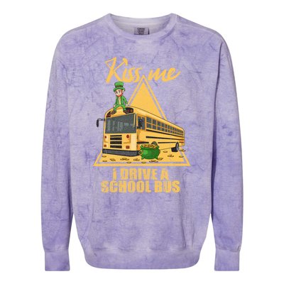 Yellow School Bus Quote Skoolie Fan Gift Colorblast Crewneck Sweatshirt