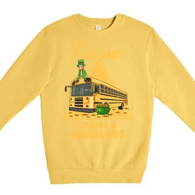 Yellow School Bus Quote Skoolie Fan Gift Premium Crewneck Sweatshirt