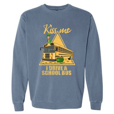 Yellow School Bus Quote Skoolie Fan Gift Garment-Dyed Sweatshirt