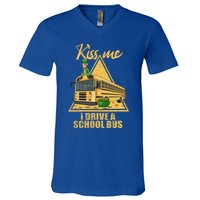 Yellow School Bus Quote Skoolie Fan Gift V-Neck T-Shirt