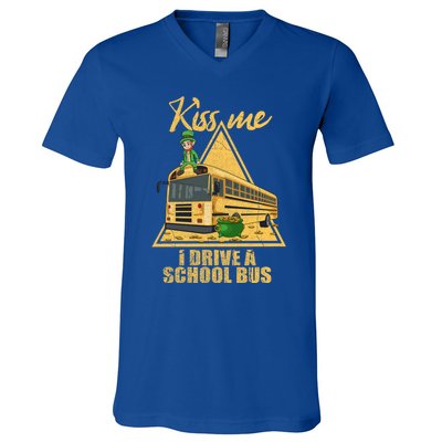 Yellow School Bus Quote Skoolie Fan Gift V-Neck T-Shirt