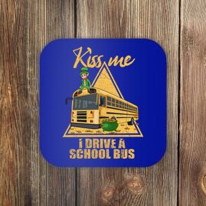 Yellow School Bus Quote Skoolie Fan Gift Coaster