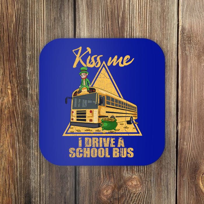 Yellow School Bus Quote Skoolie Fan Gift Coaster