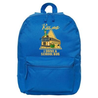 Yellow School Bus Quote Skoolie Fan Gift 16 in Basic Backpack