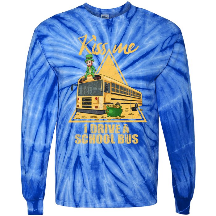 Yellow School Bus Quote Skoolie Fan Gift Tie-Dye Long Sleeve Shirt