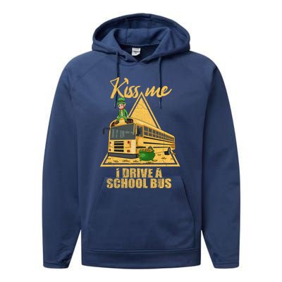 Yellow School Bus Quote Skoolie Fan Gift Performance Fleece Hoodie