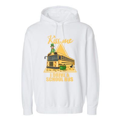 Yellow School Bus Quote Skoolie Fan Gift Garment-Dyed Fleece Hoodie