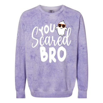 You Scared Bro Funny Halloween Ghost Colorblast Crewneck Sweatshirt