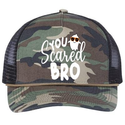 You Scared Bro Funny Halloween Ghost Retro Rope Trucker Hat Cap