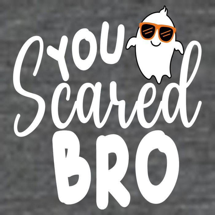 You Scared Bro Funny Halloween Ghost Flat Bill Trucker Hat
