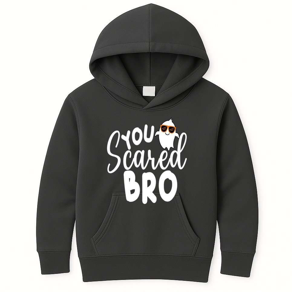 You Scared Bro Funny Halloween Ghost Kids Hoodie