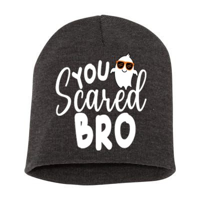 You Scared Bro Funny Halloween Ghost Short Acrylic Beanie