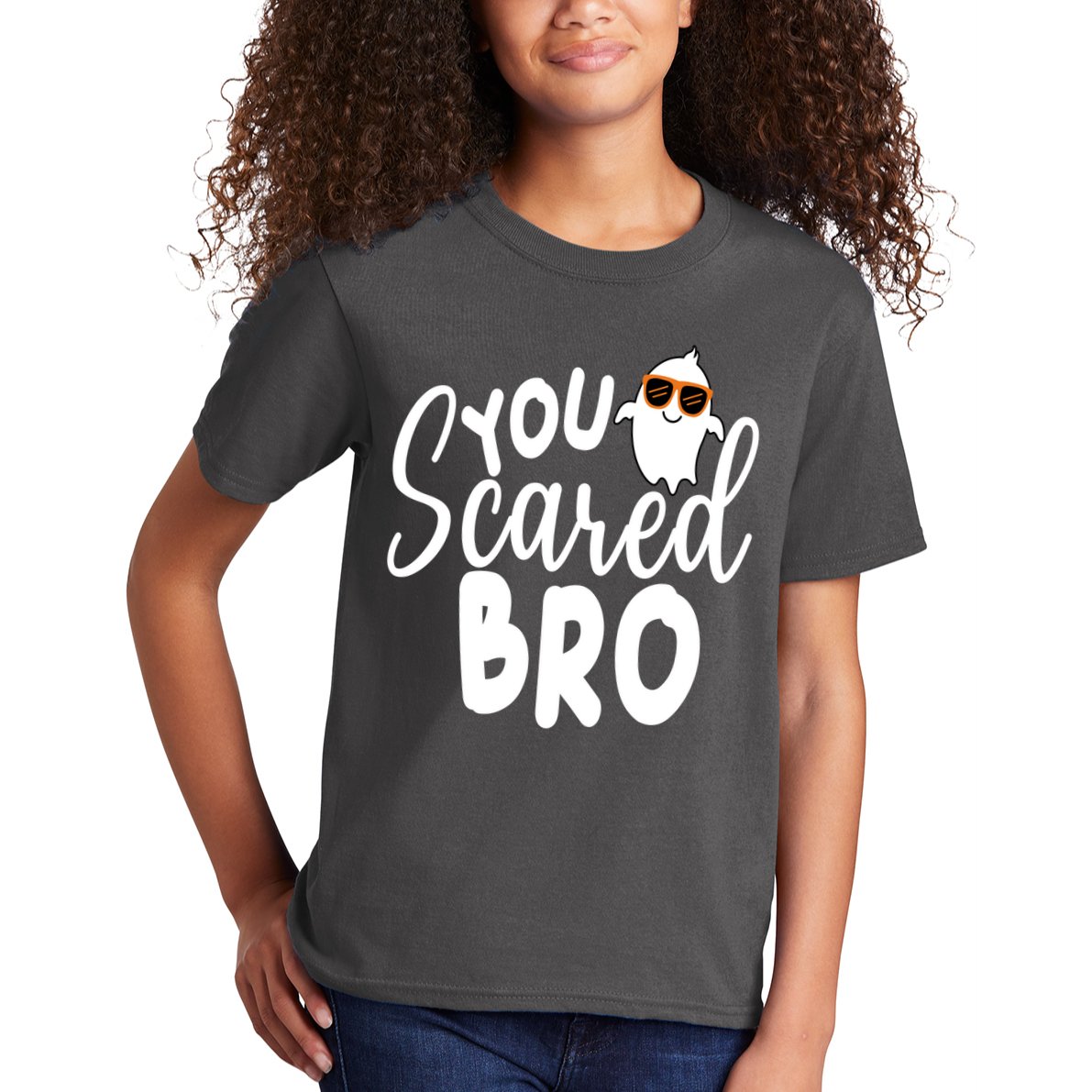 You Scared Bro Funny Halloween Ghost Kids T-Shirt