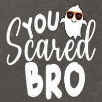 You Scared Bro Funny Halloween Ghost Cotton Canvas Backpack