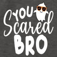 You Scared Bro Funny Halloween Ghost Vector Backpack