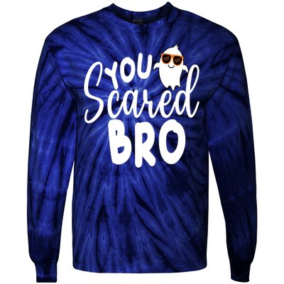 You Scared Bro Funny Halloween Ghost Tie-Dye Long Sleeve Shirt