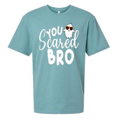 You Scared Bro Funny Halloween Ghost Sueded Cloud Jersey T-Shirt