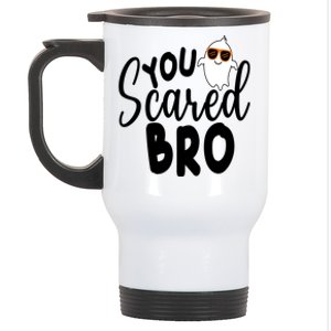 You Scared Bro Funny Halloween Ghost Stainless Steel Travel Mug