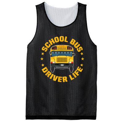 Yellow School Bus Driver Life Mesh Reversible Basketball Jersey Tank