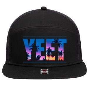 Yeet Sunset Beach 7 Panel Mesh Trucker Snapback Hat