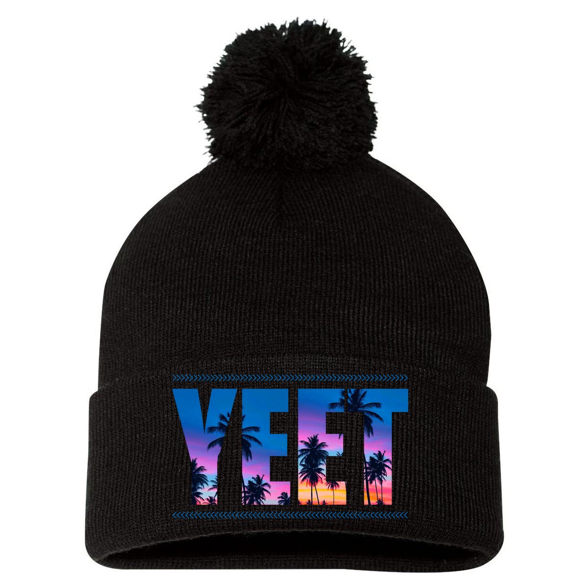 Yeet Sunset Beach Pom Pom 12in Knit Beanie