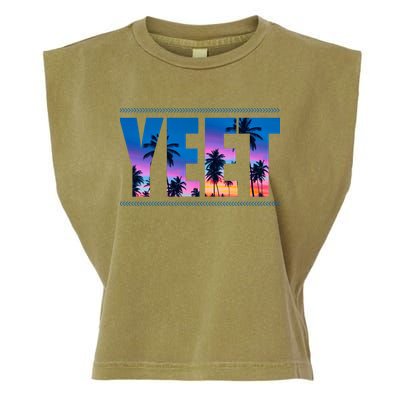 Yeet Sunset Beach Garment-Dyed Women's Muscle Tee