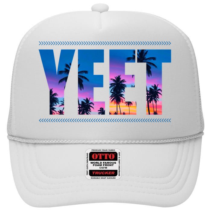 Yeet Sunset Beach High Crown Mesh Back Trucker Hat