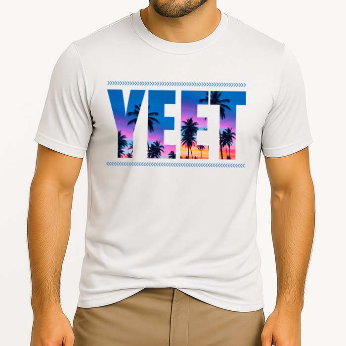 Yeet Sunset Beach Cooling Performance Crew T-Shirt