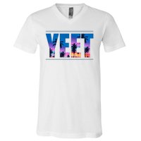 Yeet Sunset Beach V-Neck T-Shirt