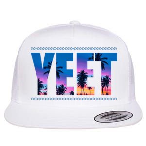 Yeet Sunset Beach Flat Bill Trucker Hat