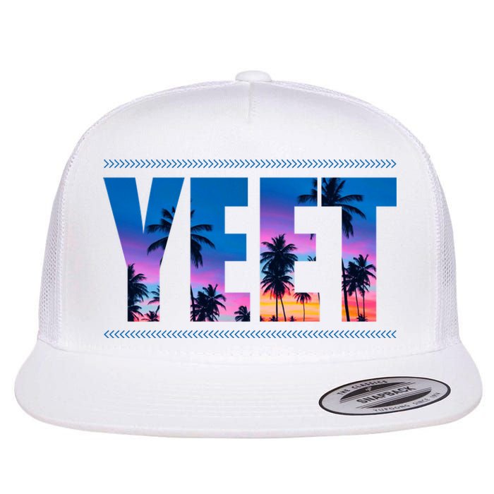 Yeet Sunset Beach Flat Bill Trucker Hat