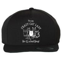 You Say Crazy Cat Lady Like ItS A Bad Thing Meaningful Gift Wool Snapback Cap