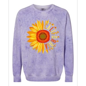 Yellow Sunflower Californian Summer United States California Colorblast Crewneck Sweatshirt