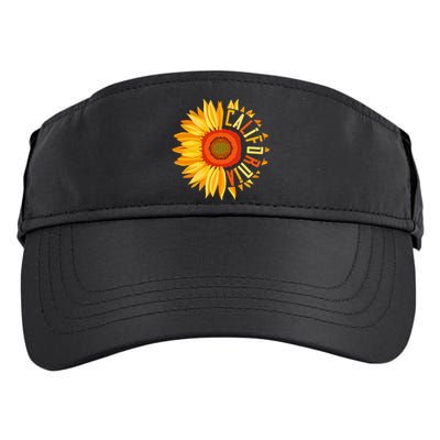 Yellow Sunflower Californian Summer United States California Adult Drive Performance Visor