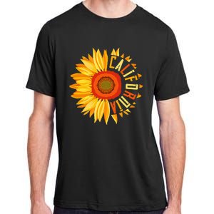 Yellow Sunflower Californian Summer United States California Adult ChromaSoft Performance T-Shirt