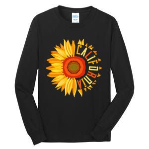 Yellow Sunflower Californian Summer United States California Tall Long Sleeve T-Shirt