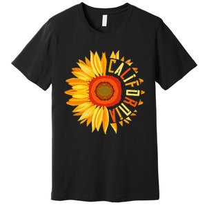 Yellow Sunflower Californian Summer United States California Premium T-Shirt