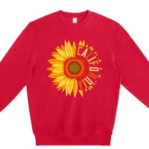 Yellow Sunflower Californian Summer United States California Premium Crewneck Sweatshirt