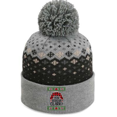 You Serious Cark? Ugly Christmas Sweater Design The Baniff Cuffed Pom Beanie