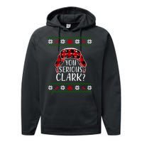 You Serious Cark? Ugly Christmas Sweater Design Performance Fleece Hoodie