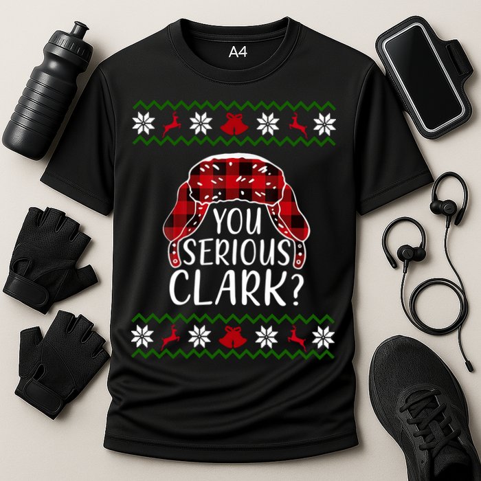 You Serious Cark? Ugly Christmas Sweater Design Performance Shirt