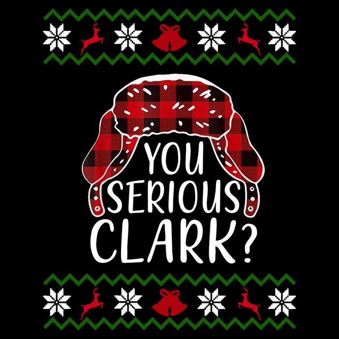 You Serious Cark? Ugly Christmas Sweater Design Button