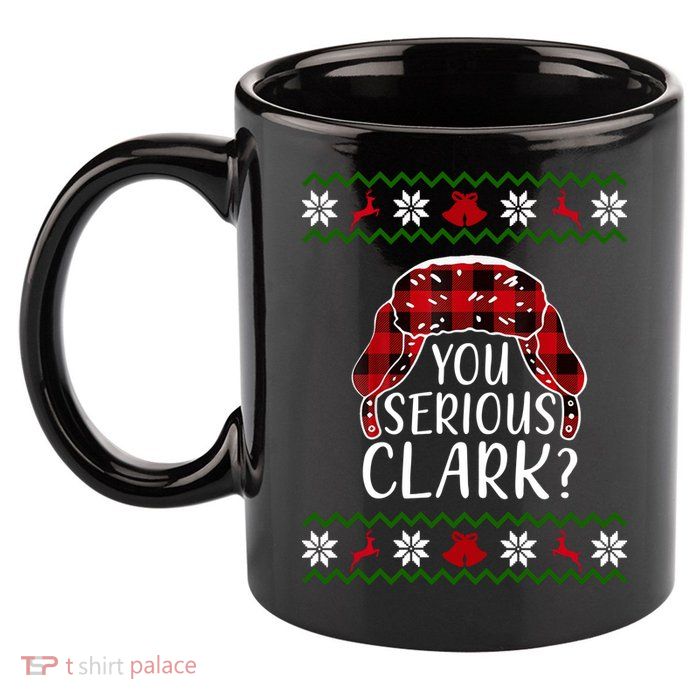 You Serious Cark? Ugly Christmas Sweater Design 11oz C Handle Ceramic Mug