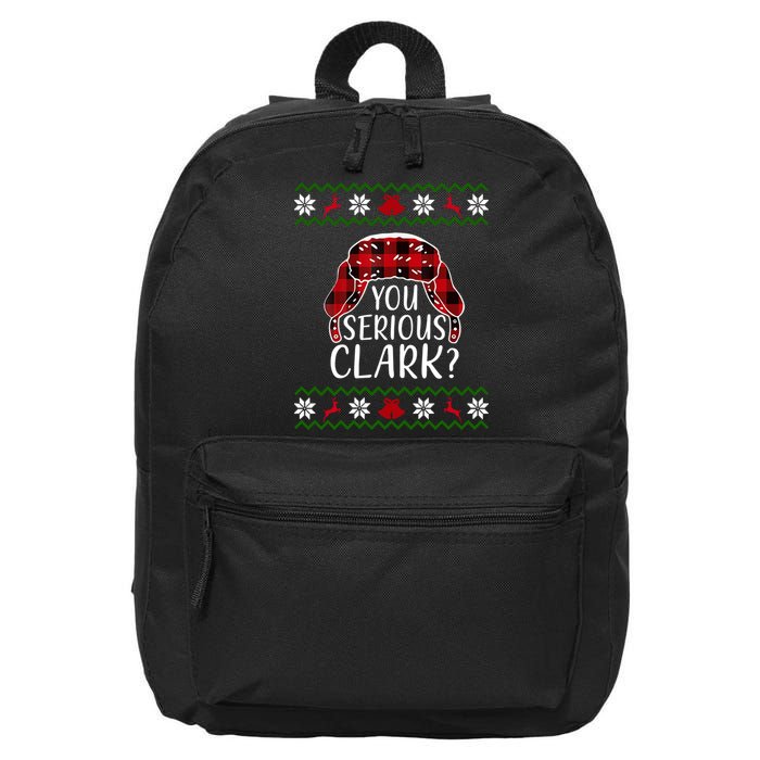 You Serious Cark? Ugly Christmas Sweater Design 16 in Basic Backpack