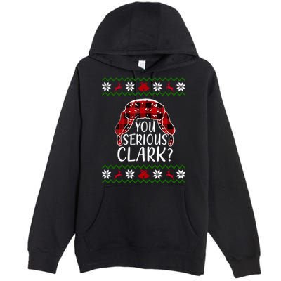 You Serious Cark? Ugly Christmas Sweater Design Premium Pullover Hoodie