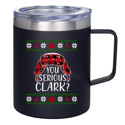 You Serious Cark? Ugly Christmas Sweater Design 12oz Stainless Steel Coffee Mug